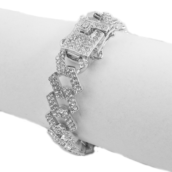 ✨ Silver Cuban Link Chain Brac… - Picture 2 of 2